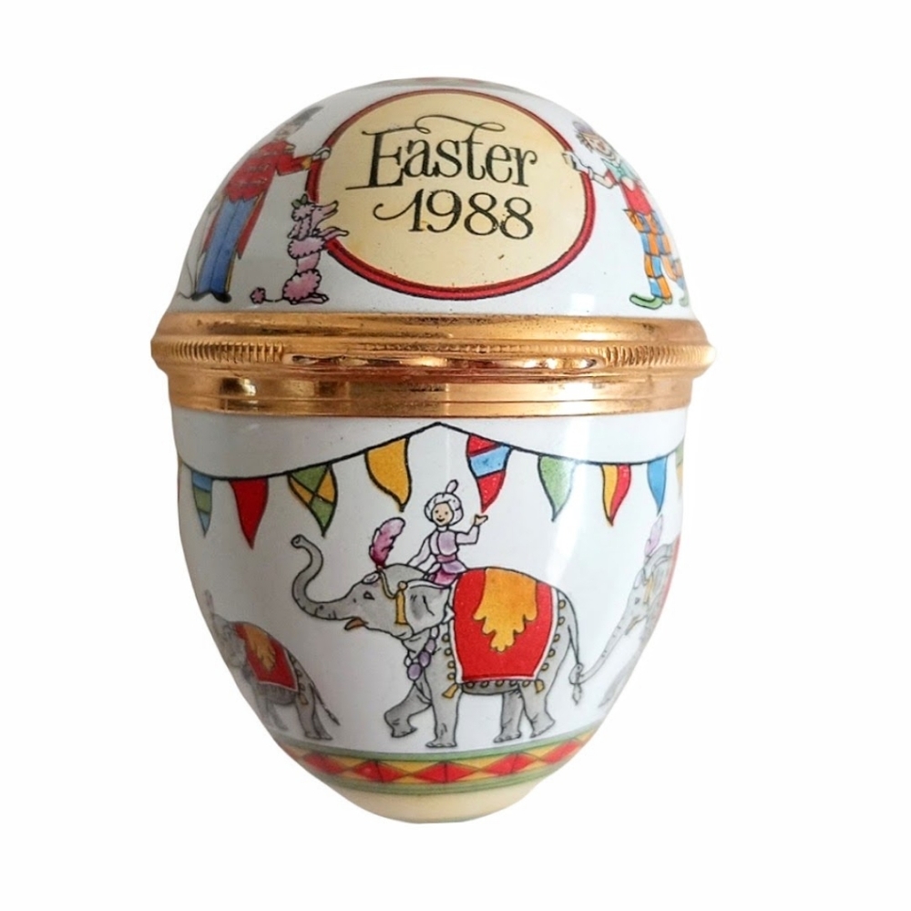 Halcyon Days Easter Egg 1988 Enamel Trinket Box